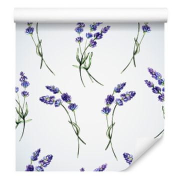 Tapeta z motivom sivkinega cvetja za dnevno sobo in spalnico 50x1000 cm