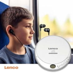 LENCO Prenosni CD MP3 predvajalnik anti-shock Silver