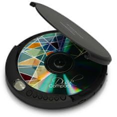 LENCO Prenosni CD MP3 predvajalnik s črno zaščito proti udarcem