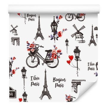 Tapeta I Love Paris za dnevno sobo in spalnico 50x1000 cm