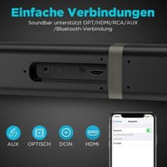 L&L Soundbar 2.0 za TV z Bluetoothom in 3D zvokom