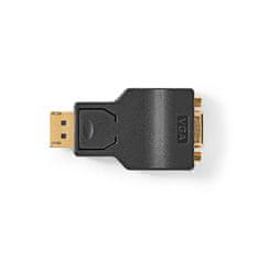 Nedis Adapter Displayport | DisplayPort moški | VGA ženski 15p | 1080p | Pozlačeno | Naravnost | Okrogla | ABS | antracit | Škatla