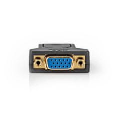 Nedis Adapter Displayport | DisplayPort moški | VGA ženski 15p | 1080p | Pozlačeno | Naravnost | Okrogla | ABS | antracit | Škatla