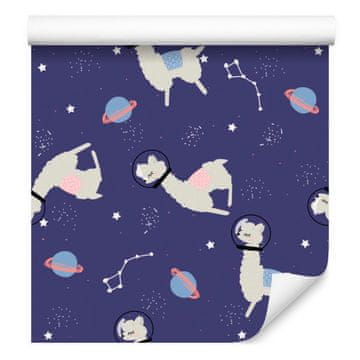 Fototapeta Lame med planeti in zvezdami za dnevno sobo in spalnico 50x1000 cm