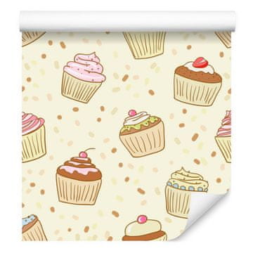 Tapeta Sweet Cupcakes za dnevno sobo in spalnico 50x1000 cm