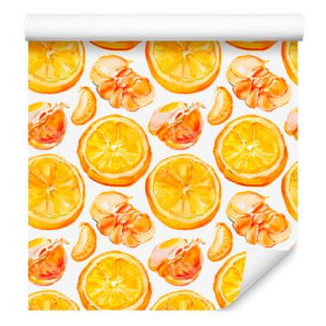 Ozadje z oranžnim sadjem za dnevno sobo in spalnico 50x1000 cm
