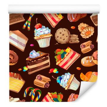 Fototapeta Barvite torte s sladkarijami za dnevno sobo in spalnico 50x1000 cm