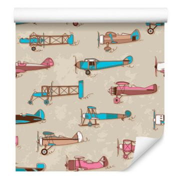 Barvita tapeta z letali za dnevno sobo in spalnico 50x1000 cm