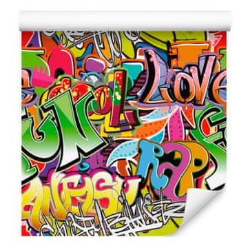 Barvita tapeta z grafiti za dnevno sobo in spalnico 50x1000 cm