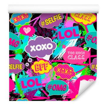Pop art tapeta za dnevno sobo in spalnico 50x1000 cm