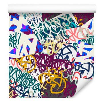 Elegantna tapeta z grafiti za dnevno sobo in spalnico 50x1000 cm