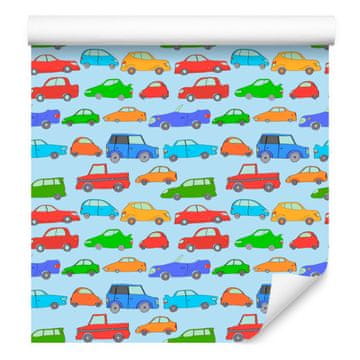 Tapeta z barvitimi avtomobili za dnevno sobo in spalnico 50x1000 cm