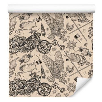 Fototapeta z motivom motorjev za dnevno sobo in spalnico 50x1000 cm
