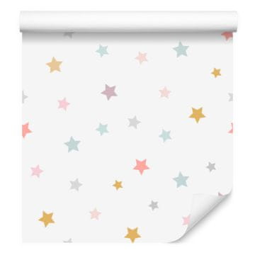Tapeta z barvitimi zvezdicami za dnevno sobo in spalnico 50x1000 cm