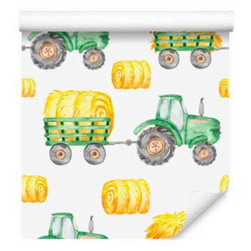 Tapeta s traktorji za dnevno sobo in spalnico 50x1000 cm