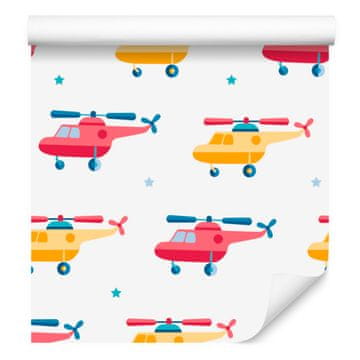 Fototapeta s helikopterji in zvezdami za dnevno sobo in spalnico 50x1000 cm