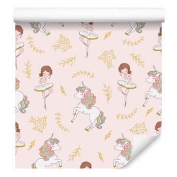 Tapeta s samorogi in balerinami za dnevno sobo in spalnico 50x1000 cm