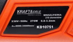 Kraft&Dele Mini mlinček 270 W + dodatki 218 kosov KD10751