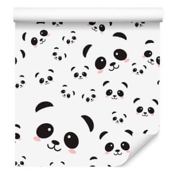 Tapeta s simpatičnimi pandami za dnevno sobo in spalnico 50x1000 cm