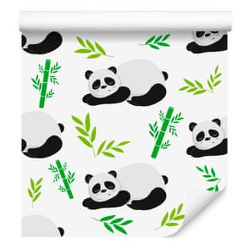 Tapeta s spalnim pandami za dnevno sobo in spalnico 50x1000 cm