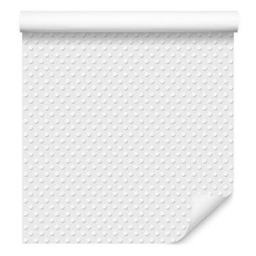 Bela tapeta z majhnimi pikami za dnevno sobo in spalnico 50x1000 cm