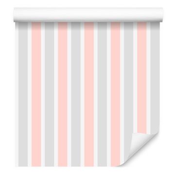 Tapeta s črtami in pastelnimi barvami za dnevno sobo in spalnico 50x1000 cm