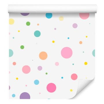 Tapeta s pastelnimi pikami za dnevno sobo in spalnico 50x1000 cm
