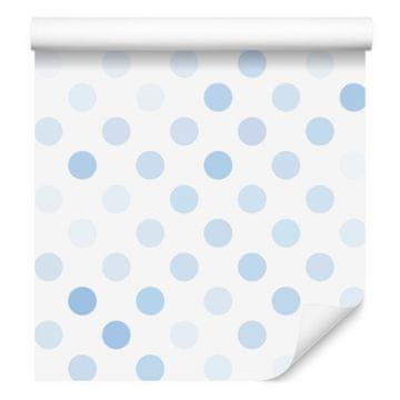 Modre pastelne kroge tapeta za dnevno sobo in spalnico 50x1000 cm