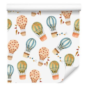 Tapeta z vzorci balonov za dnevno sobo in spalnico 50x1000 cm