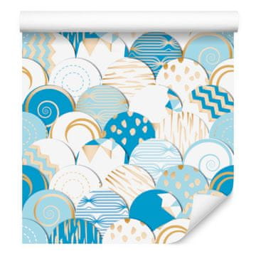 Barvita tapeta z vzorcem za dnevno sobo in spalnico 50x1000 cm