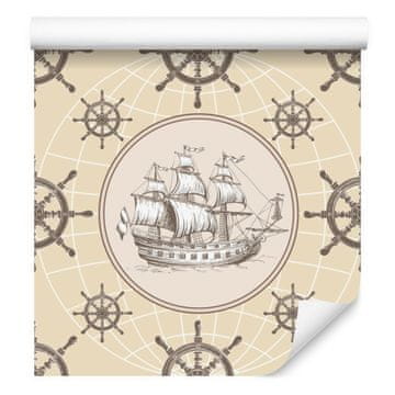 Predvintage tapeta v vintage slogu za dnevno sobo in spalnico 50x1000 cm