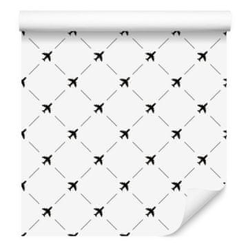 Tapeta z ravnim karo vzorcem za dnevno sobo in spalnico 50x1000 cm