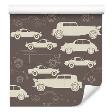 Tapeta z retro avtomobili za dnevno sobo in spalnico 50x1000 cm