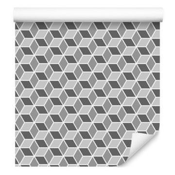 Tapeta z geometrijskim vzorcem in optičnimi vzorci za dnevno sobo in spalnico 50x1000 cm