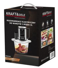 Kraft&Dele Električni sekljalnik zelenjave in mesa 3L 550W KD4341
