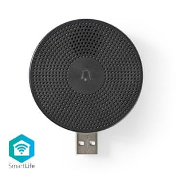 Nedis Zvonec SmartLife | Wi-Fi | Dodatek za: WIFICDP10GY | USB napajanje | 4 zvoki | 5 V DC | Nastavljiva glasnost | Črna