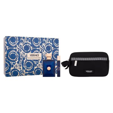 Versace Pour Homme Dylan Blue darilni set toaletna voda 100 ml + toaletna voda 10 ml + kozmetična torbica za moške