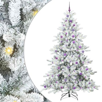 Vidaxl Umetno Zložljivo Božično Drevo Bela 240 cm PVC in jeklo