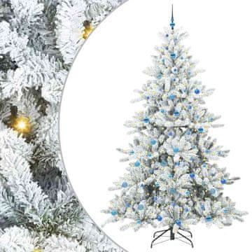 Vidaxl Umetno Zložljivo Božično Drevo Bela 240 cm PVC in jeklo