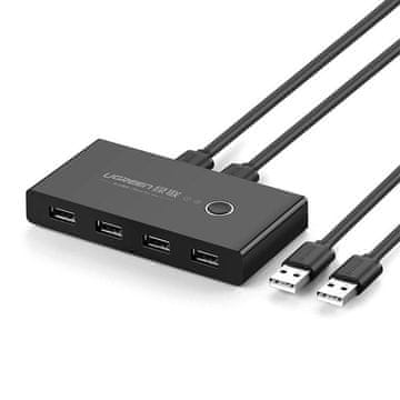 Ugreen UGREEN Preklopna omarica 2x USB-A na 4x USB-A 2.0 - črna