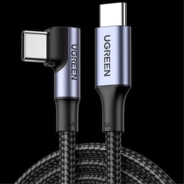 Ugreen UGREEN USB-C na kotni kabel USB-C, PD, 100 W, 5 A, 1 m