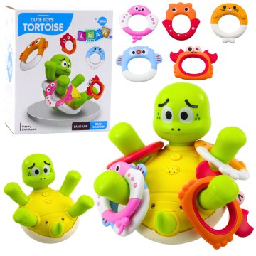 slomart LEAN TOYS Interaktivna igrača za kopanje, želva z vodnjakom, barvita kolesa