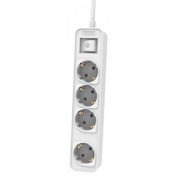 slomart Philips napajalni trak, 4 vtičnice, 1.5m, bela