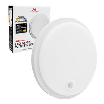 LAMPA Maclean MCE535W LED svetilka s PIR senzorjem gibanja, bela