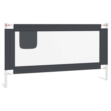 Vidaxl Posteljno varovalo za malčke temno sivo 160x25 cm blago