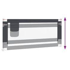 Vidaxl Posteljno varovalo za malčke temno sivo 200x25 cm blago