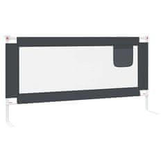 Vidaxl Posteljno varovalo za malčke temno sivo 180x25 cm blago