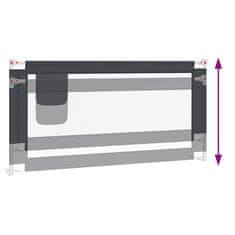 Vidaxl Posteljno varovalo za malčke temno sivo 180x25 cm blago