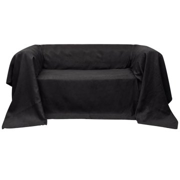 Vidaxl Prevleka za Kavč Mikro Semiš Antracitna 140 x 210 cm