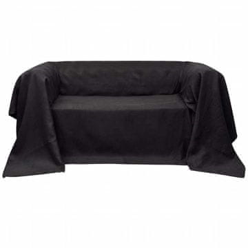 Vidaxl Prevleka za Kavč Mikro Semiš Antracitna 270 x 350 cm